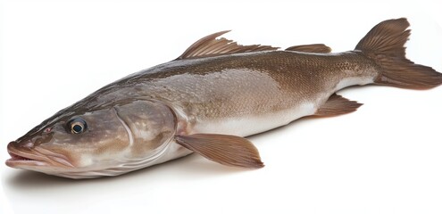 Obraz premium Crucian carp fish isolated, side view, raised fins, isolated