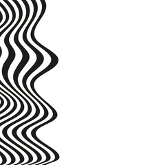 Background design of black and white stripes flowing vertically on a white background