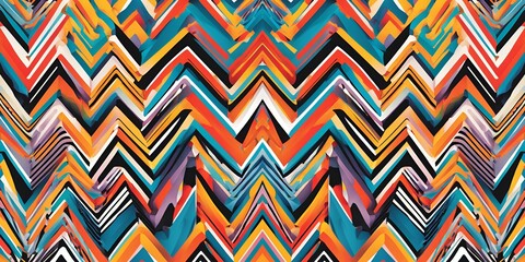 Bold Zigzag Flow Pattern with Fluid Movement and Contemporary Artistic Energy