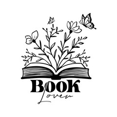 Book Lover Bundle SVG file, Book SVG, Library SVG, Flower Book svg, Magic, Fantasy, Mystical, Floral Books cut file
