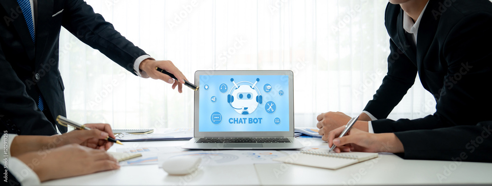 Poster chatbot software application for brisk online business that automatically reply to customer question