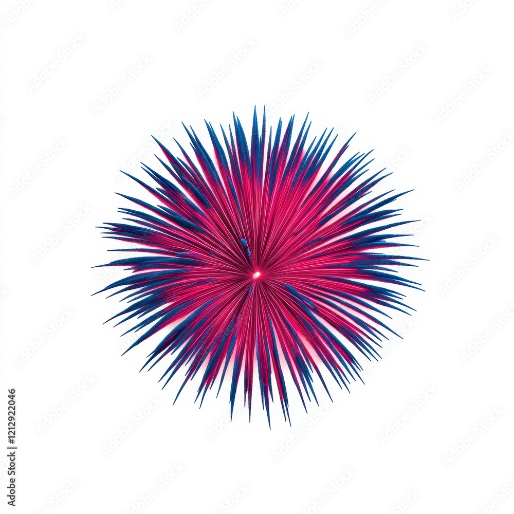 Poster a vibrant explosion of color and texture featuring a starburst design with dynamic pink and blue spi