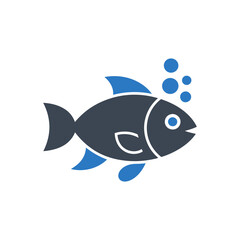 Obraz premium Fish Bubbles Icon