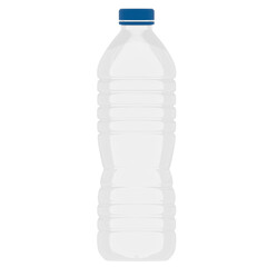 3d render plastic water bottle with transparent background