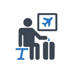 Airport Passenger Waiting Icon