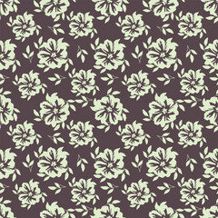 Fototapeta premium Wallpaper in the style of Baroque. Seamless vector background. Set of colored floral ornament. Graphic pattern for fabric, wallpaper, packaging