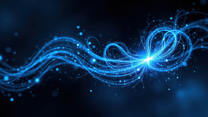 Fototapeta premium Magnificent cosmic energy with futuristic design emanates from central light source.