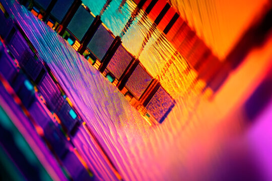 Silicon semiconductor wafer close-up. In electronics, a wafer also called a slice or substrate is a thin slice of semiconductor, a crystalline silicon, used for the fabrication of integrated circuits