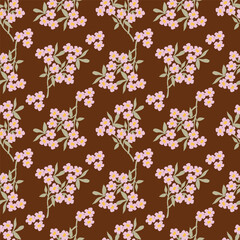 Wallpaper in the style of Baroque. Seamless vector background. Set of colored floral ornament. Graphic pattern for fabric, wallpaper, packaging