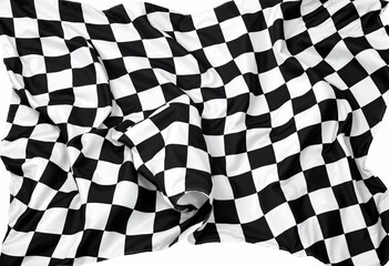 Obraz premium Checkered racing flag, cut out. 