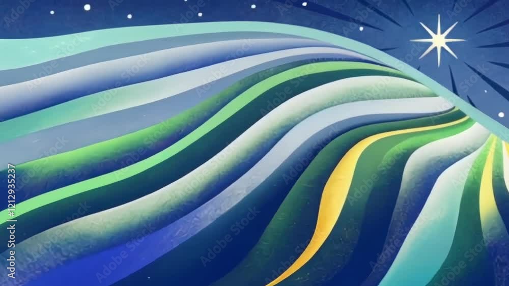 Poster gradient grainy background with geometric patterns, light technology background, copy space. 3d imag