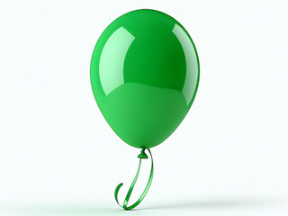 green balloon isolated on white
