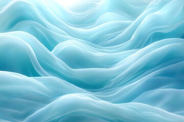 Obraz premium Abstract Blue Waves Flowing Seamlessly