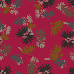 Wallpaper in the style of Baroque. Seamless vector background. Set of colored floral ornament. Graphic pattern for fabric, wallpaper, packaging