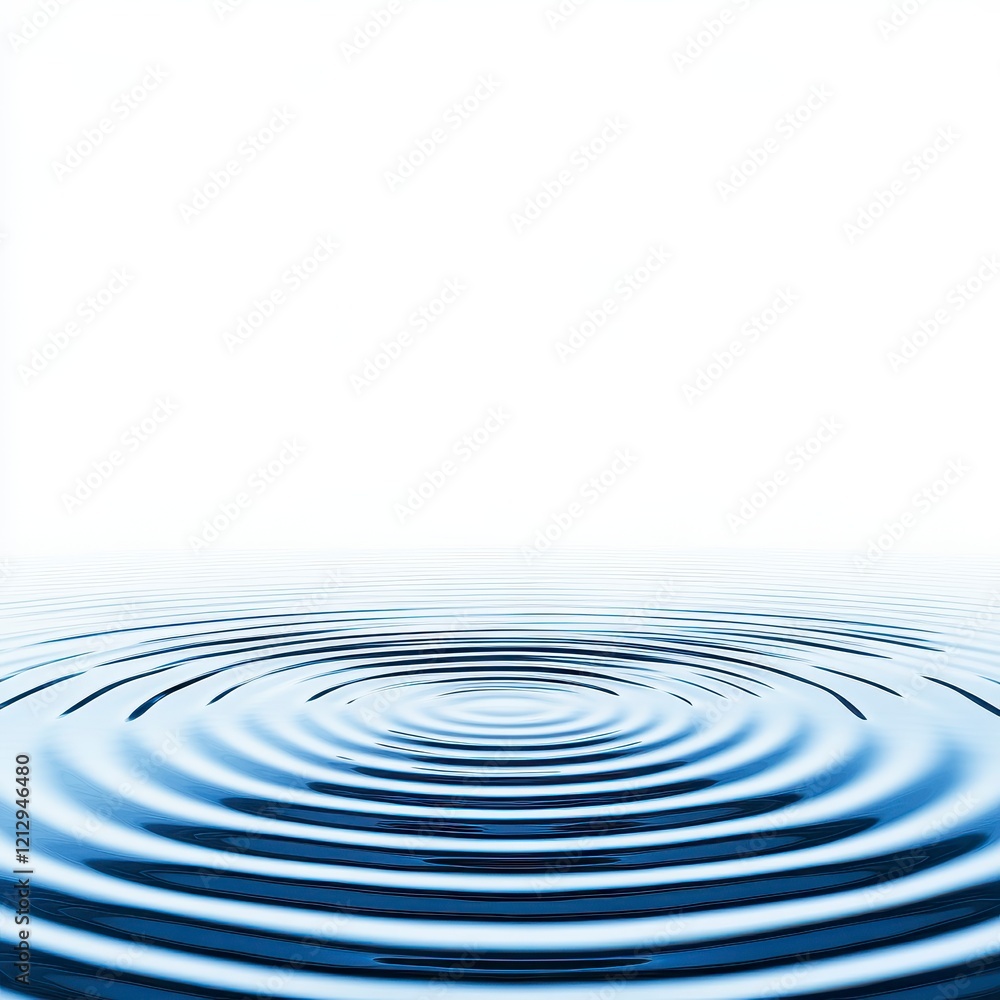 Poster the tranquility of clear water ripples creating calming patterns against a bright white background