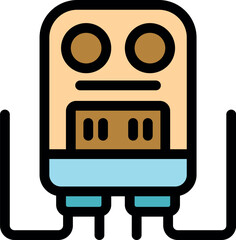 Modern electric water boiler providing hot water, featuring two pipes and a digital control panel