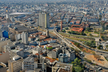 Obraz premium Elevated view of Sao Paulo downtown It is an alpha global city and the most populous city in Brazil and world's 12th largest city proper by population.. 2018