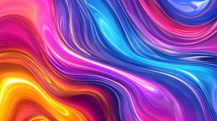 Fototapeta premium Colorful abstract liquid glass background. wallpaper neon. Fluid painting abstract texture. Intensive colorful mix of acrylic neon colors