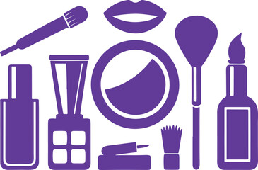 set of cosmetic icons