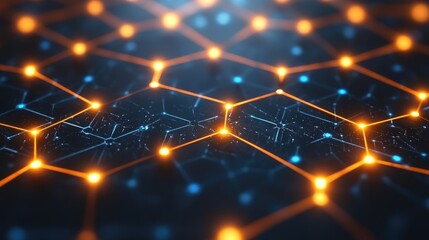 Obraz premium Exploring the Intricate Network: A Visual Journey into Connectivity, Intersections, and Nodes of a Complex System, Illuminating Pathways with Dynamic Luminous Connections.