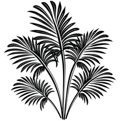 Palm Frond Linocut Pattern Adobe Illustrator Artwork