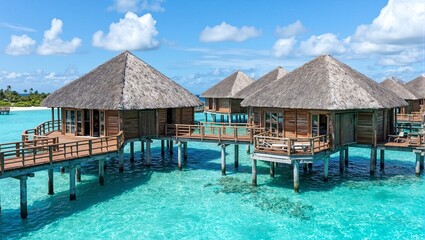 Serenity in Polynesian Overwater Bungalow on Turquoise Waters