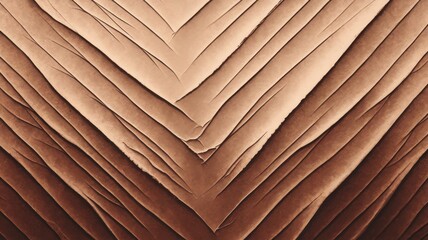 Close-up of intricate folded paper texture in warm earthy tones, showcasing depth and dimensionality.