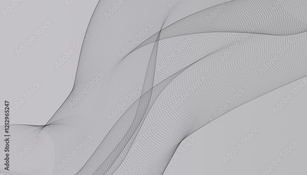 Poster minimalist abstract wireframe wave pattern for digital designs, architectural concepts, or elegant b