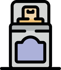 Obraz premium Spray bottle container with open cap, ideal for cleaning products and detergents, featuring a blank label for customization