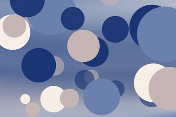 seamless pattern with circles on blue gradient color