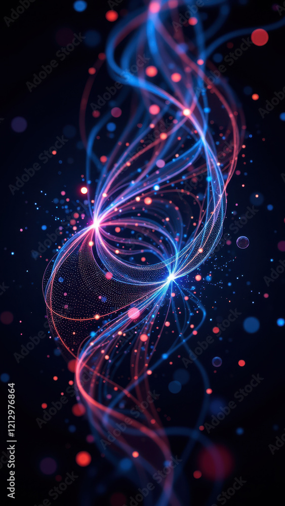 Poster gamma ai abstract art with colorful particles