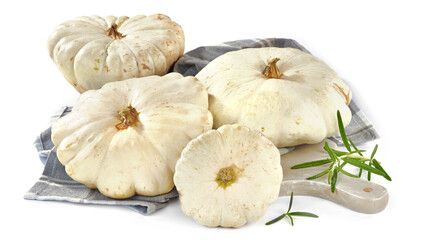 Patisony w kompozycji na białym tle © Jolaya