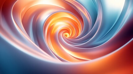 Obraz premium Abstract swirling pattern in orange and blue hues
