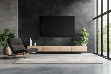 Minimalist office interior featuring sleek technology and natural light in a modern space