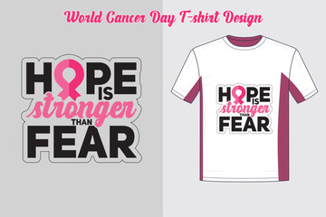 World Cancer Day T-shirt Design