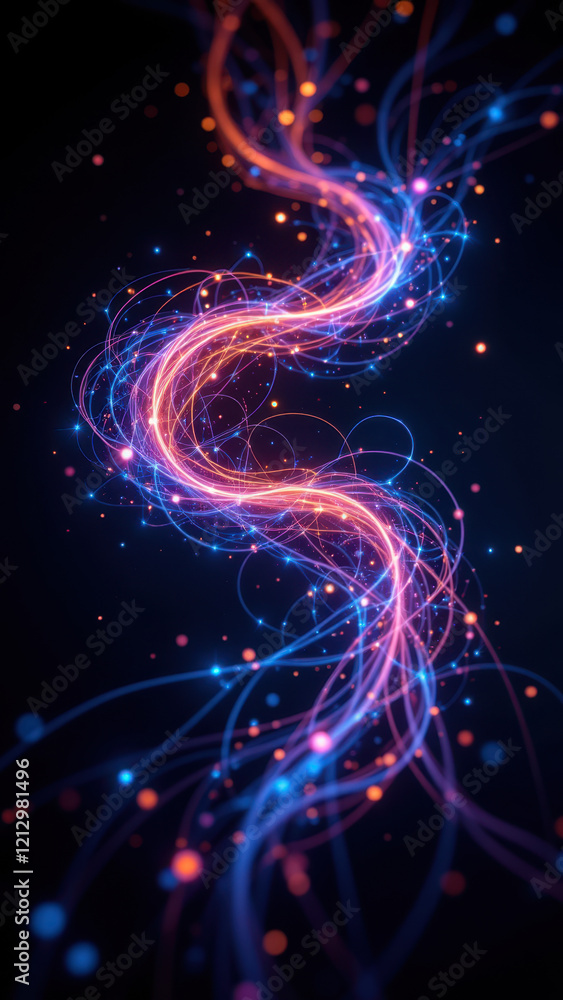 Aufkleber gamma ai with dynamic colorful smoke swirls and particles.