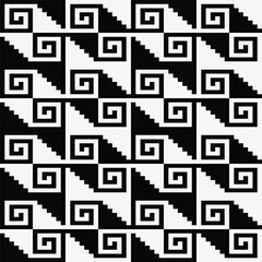 Vector seamless pattern. Repeating geometric elements. Stylish monochrome background design. Vector illustration