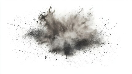 Dynamic Watercolor Splash on White Background, Modern Artistic Design, Abstract Concept, Minimalist Aesthetic