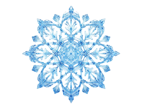 Isolated Blue Snowflake Design