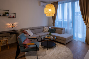 Interior of a open space apartment