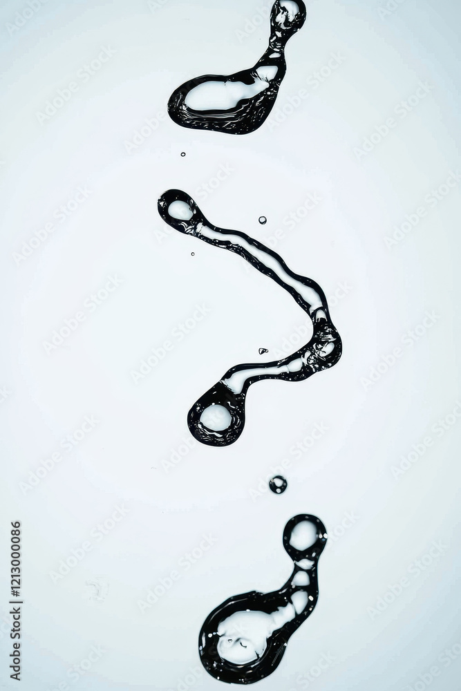 Aufkleber dynamic fluid patterns: captivating image of liquid drops illustrating natural motion and fluidity