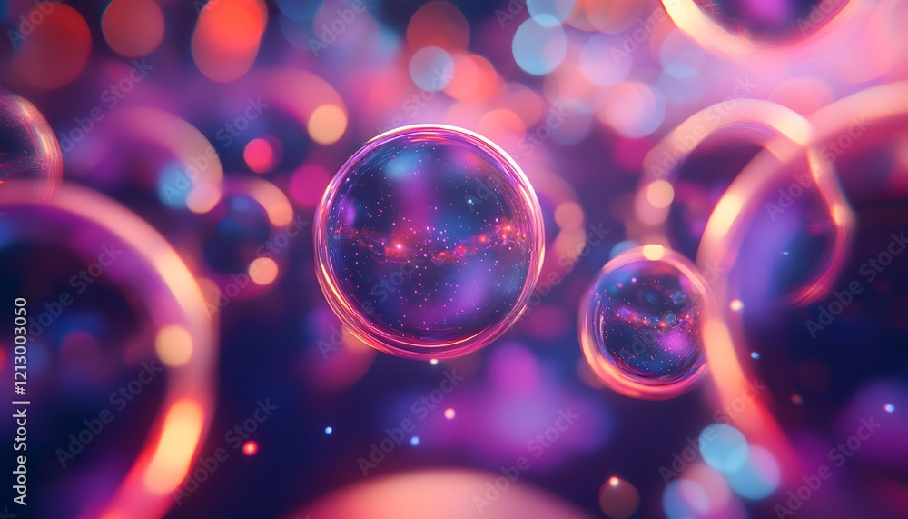 Poster a mesmerizing close-up of colorful bubbles floating in vibrant hues, creating a captivating visual e