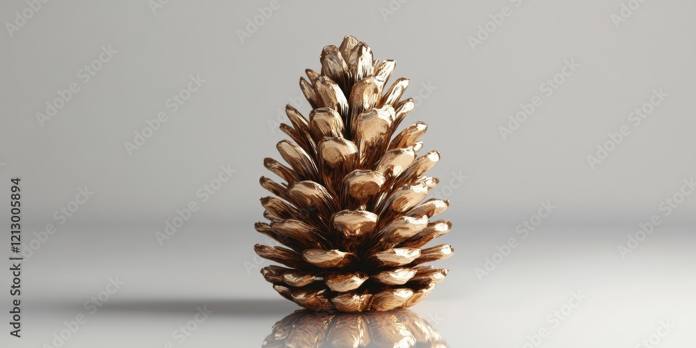 Poster hyper realistic pinecone with rich textures and elegant display