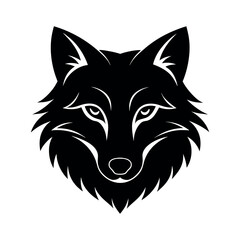 wolf head isolated on white