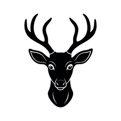 deer head silhouette vector illustration