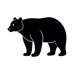 silhouette of a bear vector illustration