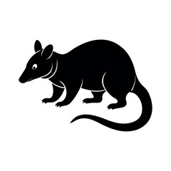 Rat silhouette vector illustration