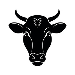 portrait of a cow vector illustration