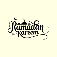Elegant Ramadan Kareem Typography Greeting Design
