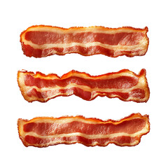 strips of bacon  isolated on white background.PNG